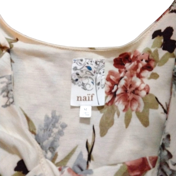 Anthropologie Naif Floral Sleeveless Sundress Spagetti Strap Maxi Dress Size M - Picture 6 of 8